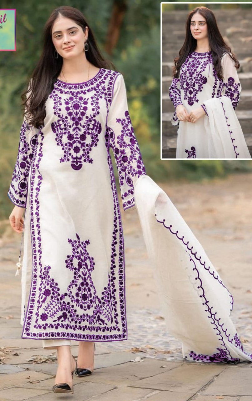 JASMIN 3 Pc Stitched Heavy Embroidered Suit