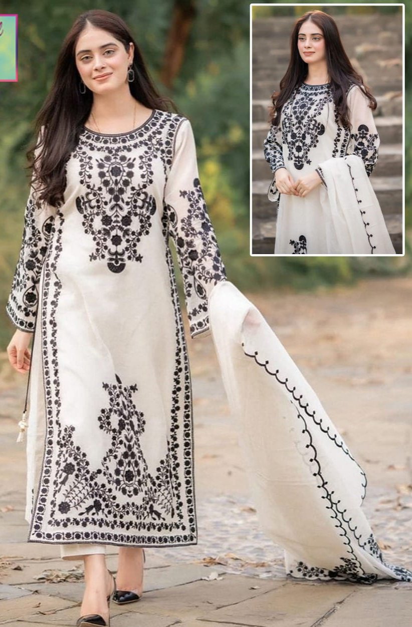 JASMIN 3 Pc Stitched Heavy Embroidered Suit