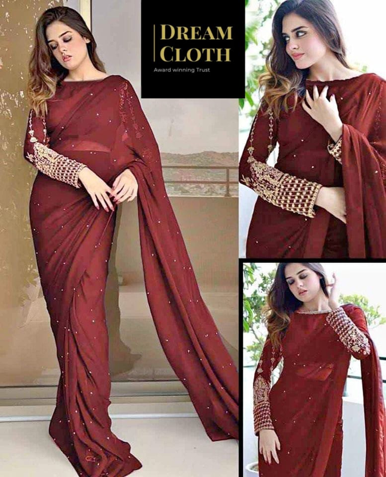 *Pulse Saree ready to wear Stiched 😍*